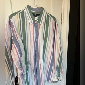 Polo Ralph Lauren Classic Striped Shirt in Green and Blue